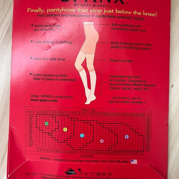 NWT Spanx Footless Bodyshaping Pantyhose, Black, Size C - Picture 3 of 4